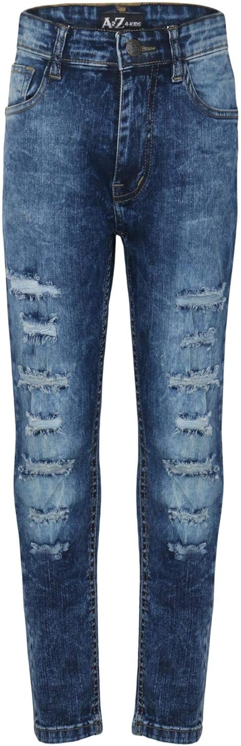 A2Z 4 Kids Jeans Lightweight Denim Ripped Pants Comfort Skinny Stretch Jeans Trendy Denim Cotton Trouser Girls Age 3-14 Years