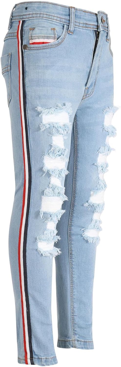 A2Z 4 Kids Jeans Lightweight Denim Ripped Pants Comfort Skinny Stretch Jeans Trendy Denim Cotton Trouser Girls Age 3-14 Years
