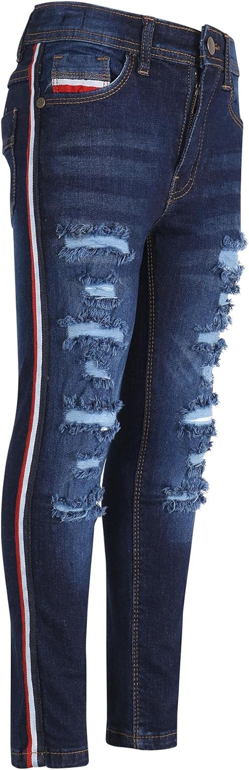 A2Z 4 Kids Jeans Lightweight Denim Ripped Pants Comfort Skinny Stretch Jeans Trendy Denim Cotton Trouser Girls Age 3-14 Years
