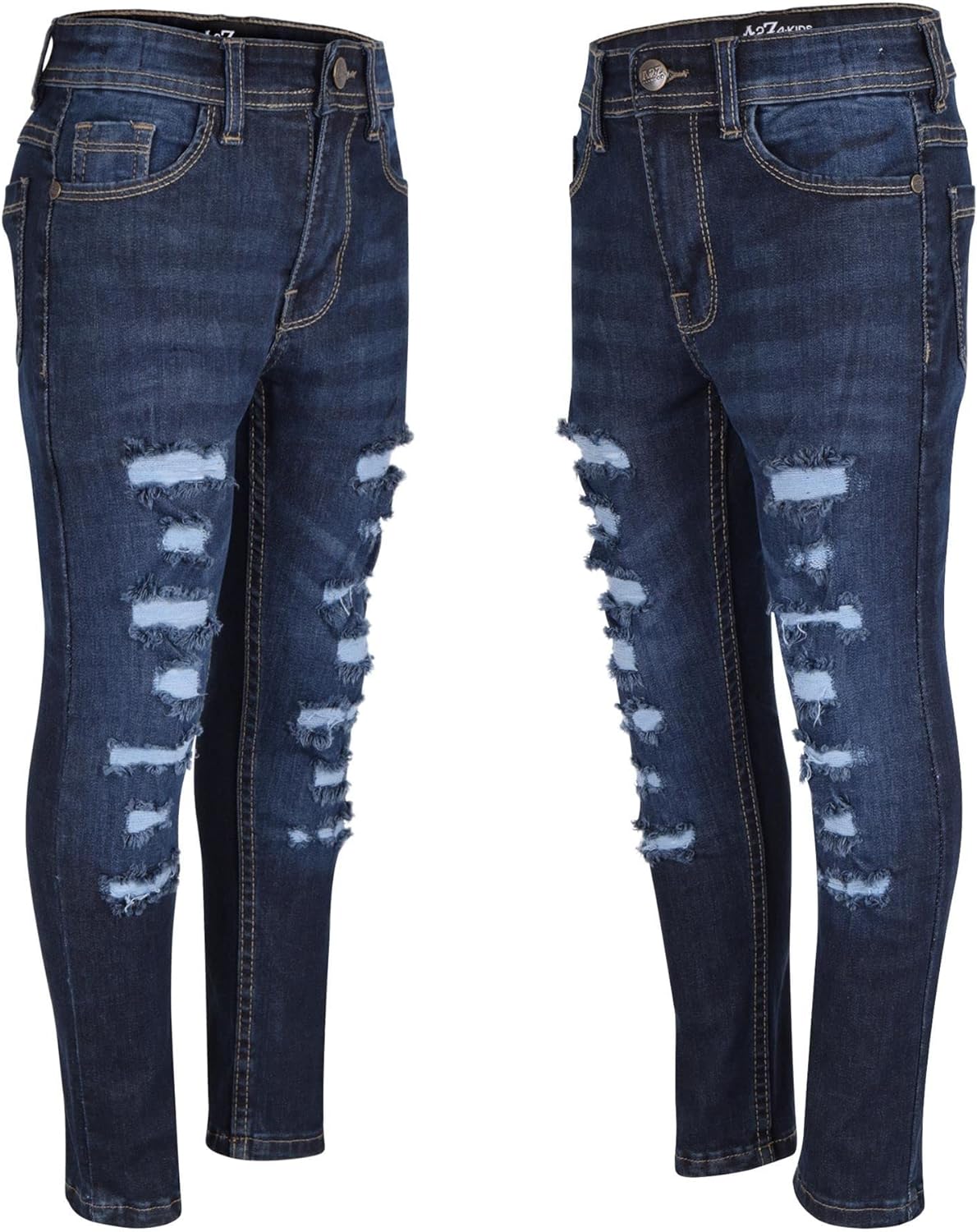 A2Z 4 Kids Dark Blue Jeans Lightweight Denim Ripped Pants Comfort Skinny Stretch Denim Cotton Trouser Girls Age 3-14 Years