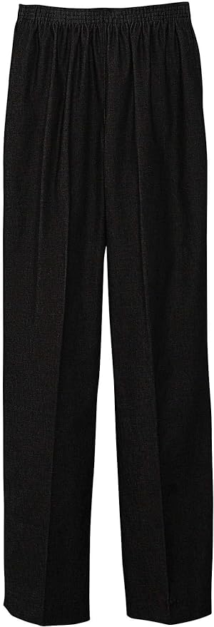 Alfred Dunner Pull-On Pants, Easy On & Off - Comfort Stretch Denim Side Pockets Casual Any Day Wear, Black, 14