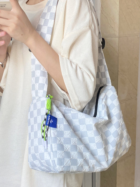 2023 New Versatile Fashion Women's Car Sewn Nylon Fabric Zipper Shoulder Bag Crossbody Handbag